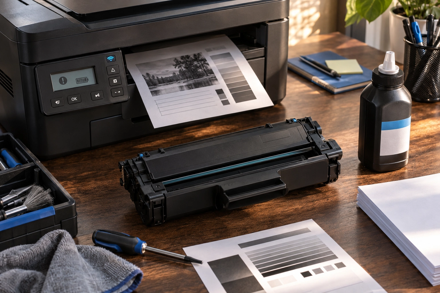 Иллюстрация к теме «Pantum M6500W: ошибка тонера после заправки»