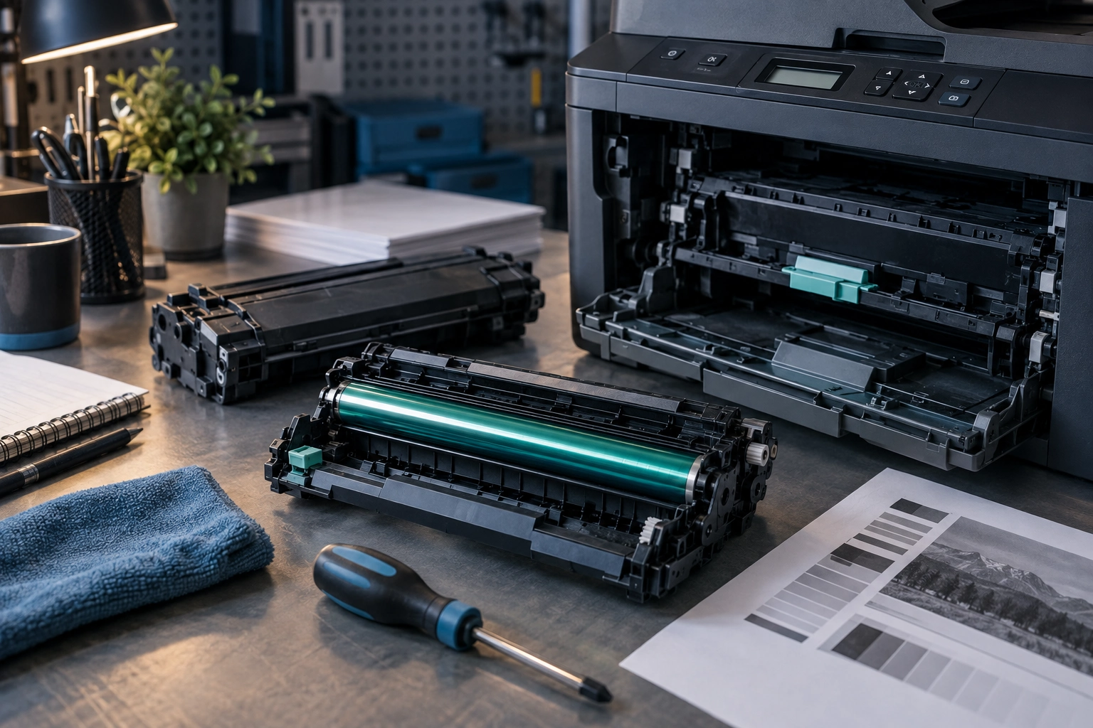 Иллюстрация к теме «Brother DCP-L2540DW: Replace Drum после замены»