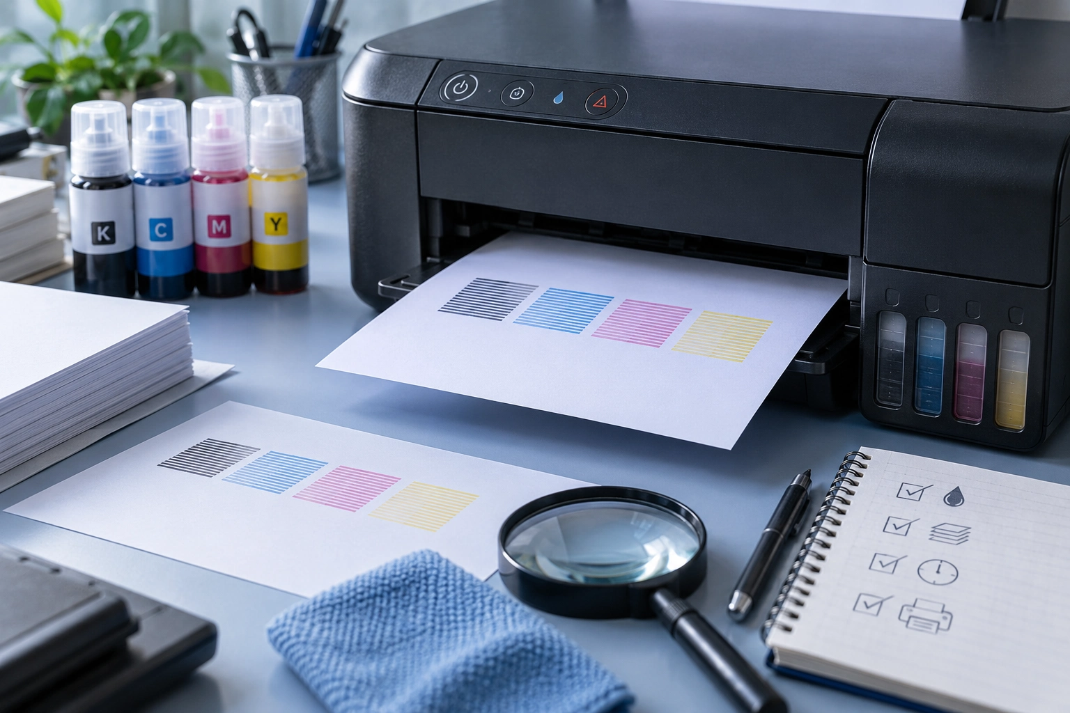 Иллюстрация к теме «Epson L3210: прочистка и момент, когда надо остановиться»