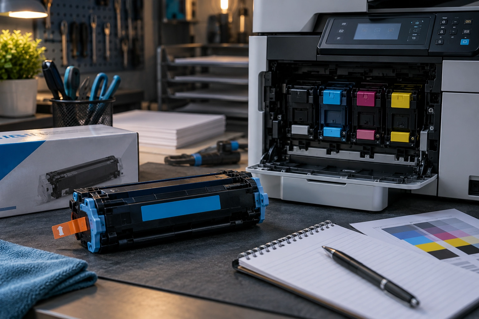 Иллюстрация к теме «HP CM2320: ошибка 10.0001 у голубого картриджа»