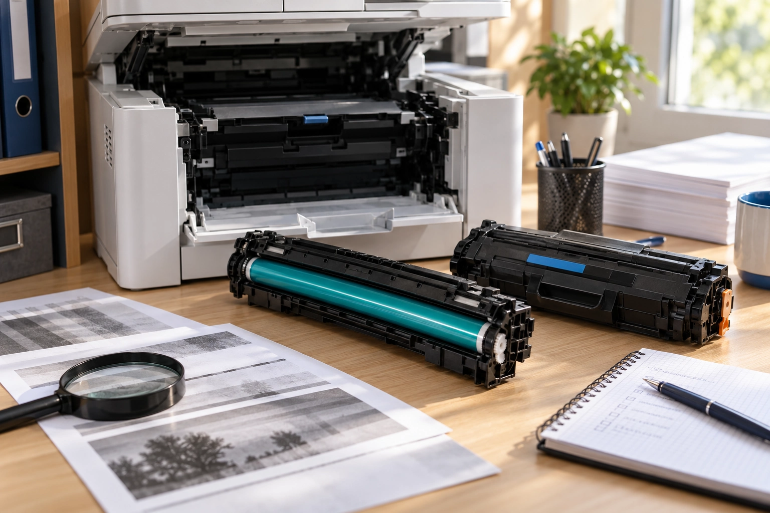 Иллюстрация к теме «HP M227fdw: Imaging Drum Very Low после тонера»