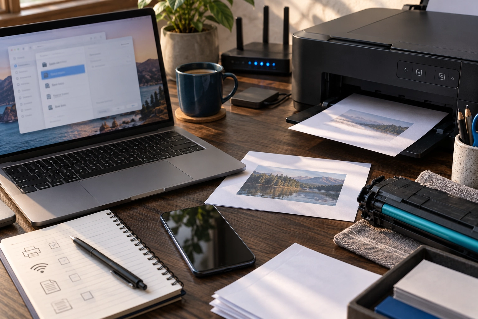 Иллюстрация к теме «Mac не печатает: очередь, AirPrint и сброс системы»